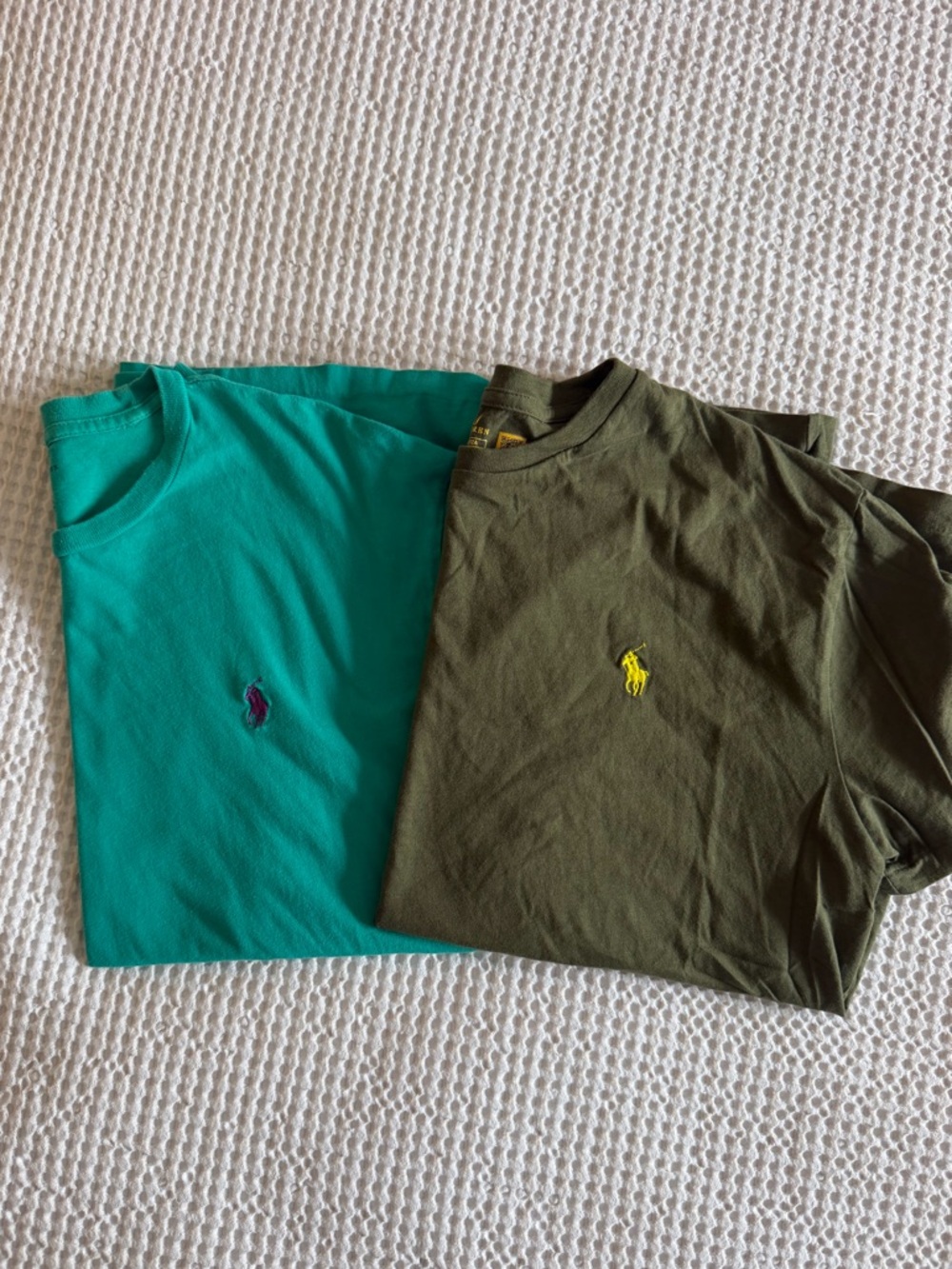 Polo by Ralph Lauren Short-Sleeve Crew Tees in Teal & Olive